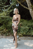 Floral Strapless Maxi - Brown