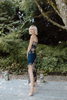 Floral Strapless Maxi - Blue