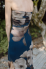 Floral Strapless Maxi - Blue
