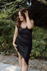 Asymmetrical Black Lace Dress