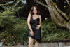Asymmetrical Black Lace Dress