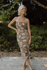 Square Neck Fitted Maxi - Taupe