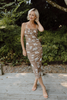 Square Neck Fitted Maxi - Taupe