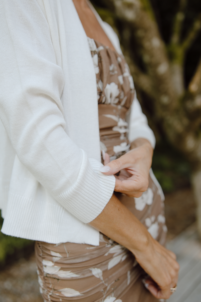 Classic Open Cardigan - White