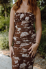 Square Neck Fitted Maxi - Brown