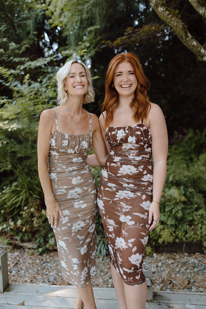 Square Neck Fitted Maxi - Taupe