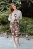 Square Neck Fitted Maxi - Brown