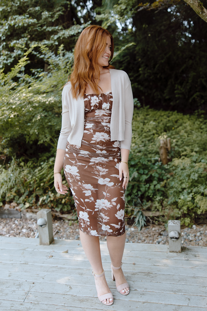 Classic Open Cardigan - Taupe