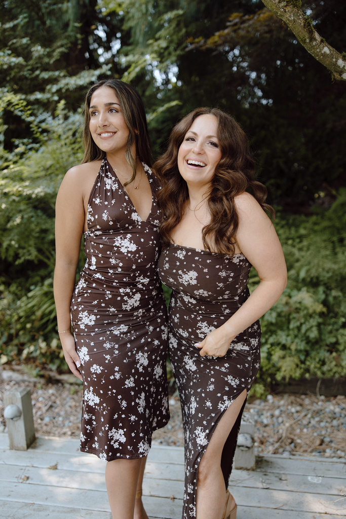 Brown Halter Dress