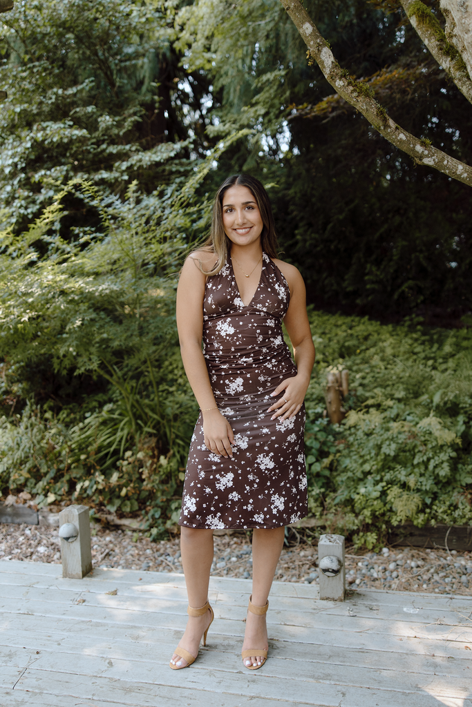 Brown Halter Dress