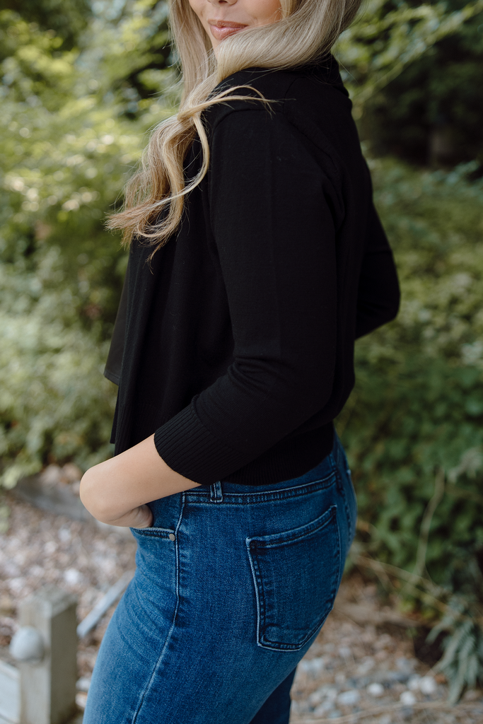 Classic Open Cardigan - Black