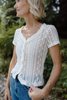 Sheer Button Up - Ivory