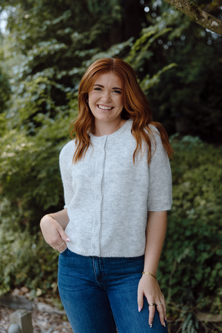 Lace Trim Henley - Olive