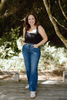 Mid Rise Slim Wide Leg - Dark Denim
