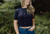 Short Sleeve Cardigan - Navy