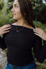 Straight Cut Ribbed Basic - Black