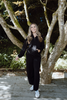 3/4 Zip Butter Soft Barrel Pant Set - Black