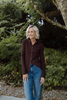Snap Button Ribbed Sweater - Chocolate