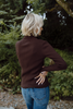 Snap Button Ribbed Sweater - Chocolate