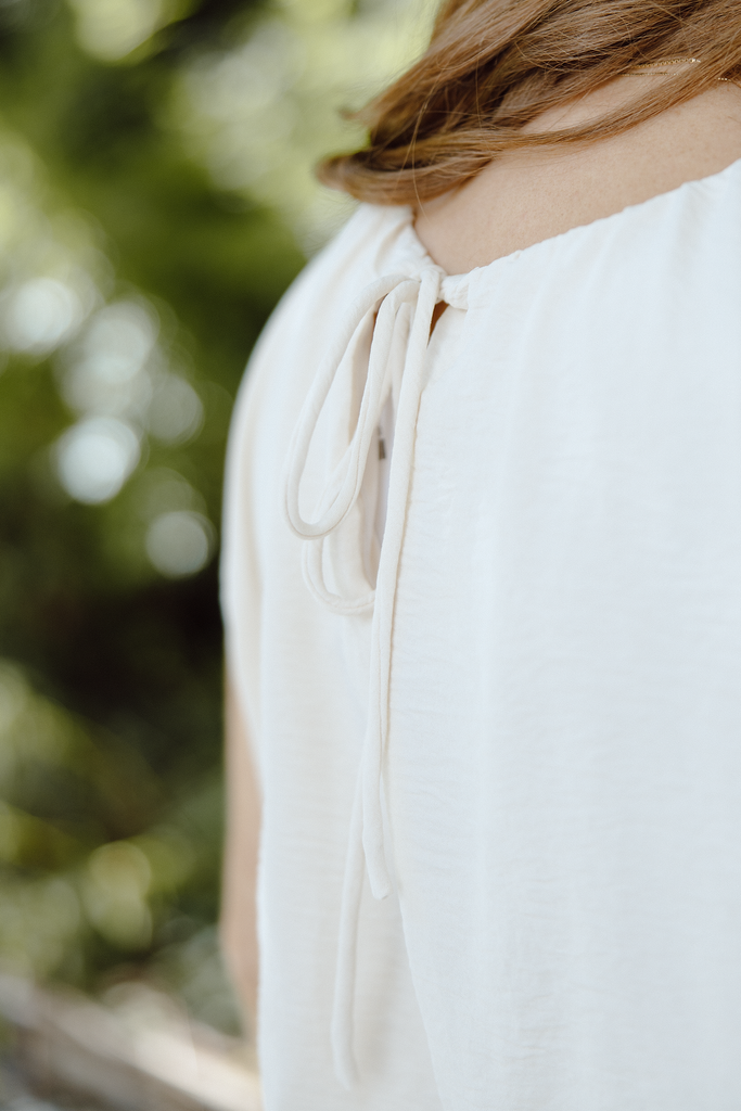 Bubble Top and Flowy Skirt Set - Natural
