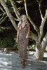 Floral Midi Dress - Brown