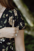 Fall Floral Midi Dress - Black