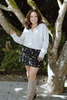 Floral Mini Skirt - Black