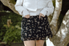 Floral Mini Skirt - Black