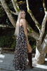 Floral/Black Strapless Floral Maxi