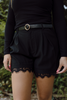 Black Short With Lace Detail