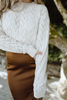 Soft Crochet Knit Sweater - Alpaca