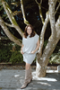Off Shoulder Drop Waist Sweater Dress – Grey