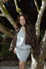 Off Shoulder Drop Waist Sweater Dress – Grey