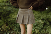 Houndstooth Mini Skort - Camel