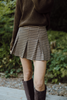Houndstooth Mini Skort - Camel