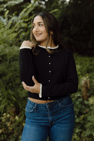 Button Up Cardigan - Black