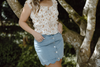 Fall Floral Top - Beige
