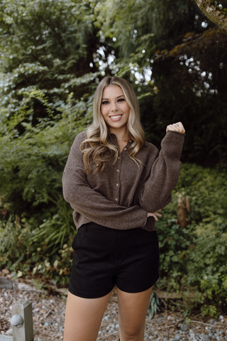 Button Up Cardigan - Black