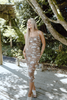 Square Neck Fitted Maxi - Taupe