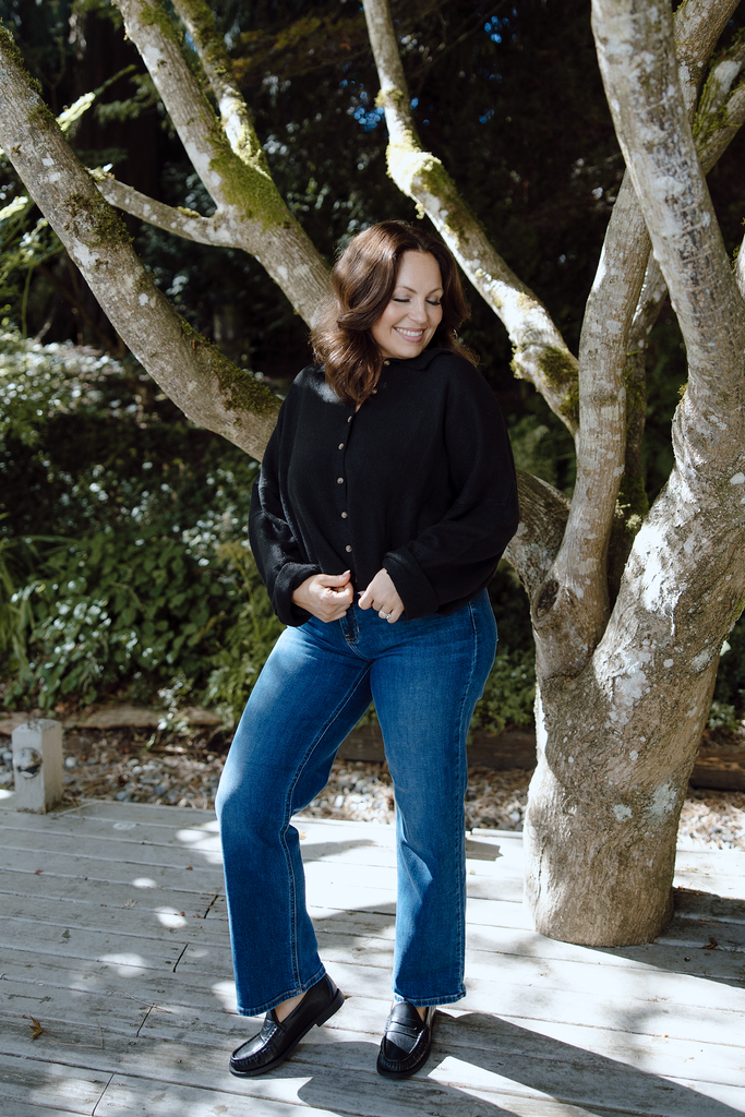 Button Up Cardigan - Black