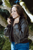 Bomber Faux Leather Jacket - Brown