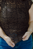 Lace Cap Sleeve Shirt - Brown