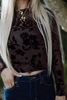 Floral Burnout Long Sleeve - Brown
