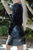 Floral Burnout Long Sleeve - Black
