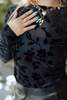 Floral Burnout Long Sleeve - Black