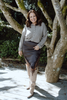 Lace Trim Satin Skirt - Brown