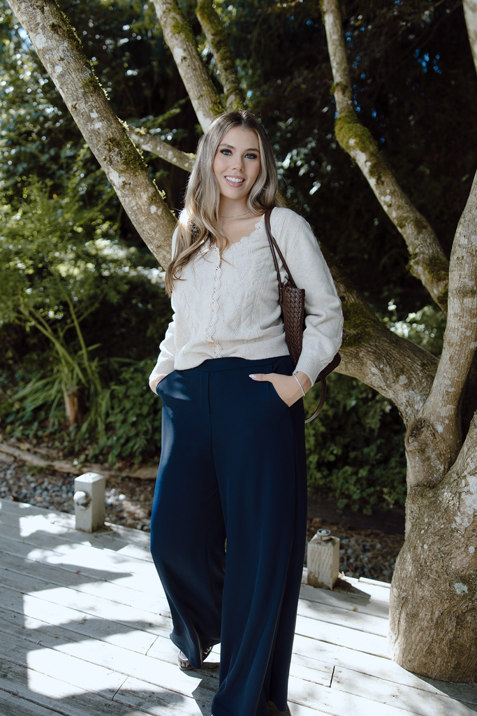 Dress Pant - Wide Leg - Navy