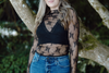 Long Sleeve Lace Shirt - Black