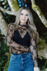 Long Sleeve Lace Shirt - Black