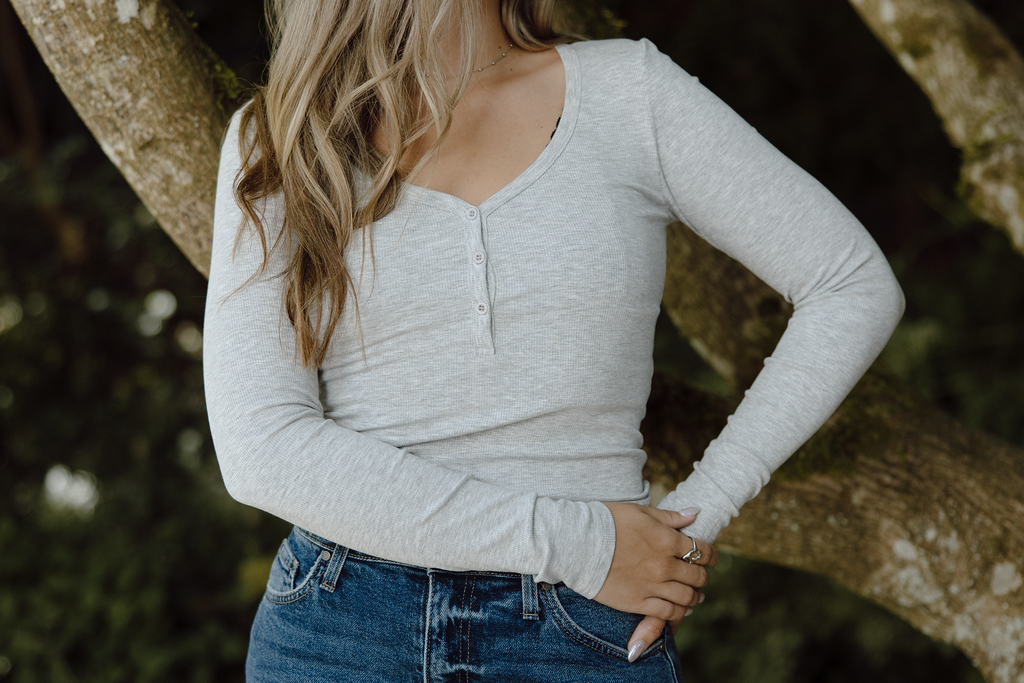 Classic Henley - Grey